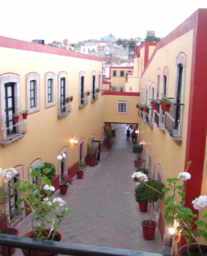 hotel courtyard