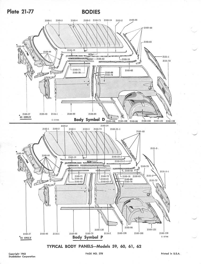 Bob Johnstones Studebaker Resource Website (19581964 Studebaker Body