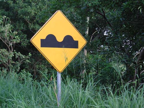 rolling road sign